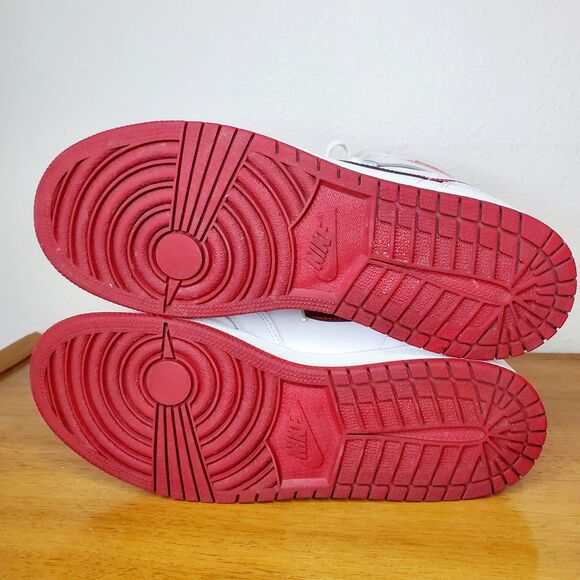 NIKE Air Jordan 1 Retro High OG Sneakers Running Shoes White Varsity Red SZ 5.5 - Picture 5 of 12